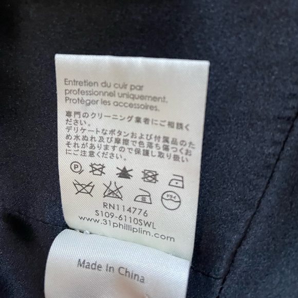 3.1 Phillip Lim Double-Breasted Black Leather Jacket - Picture 11 of 11